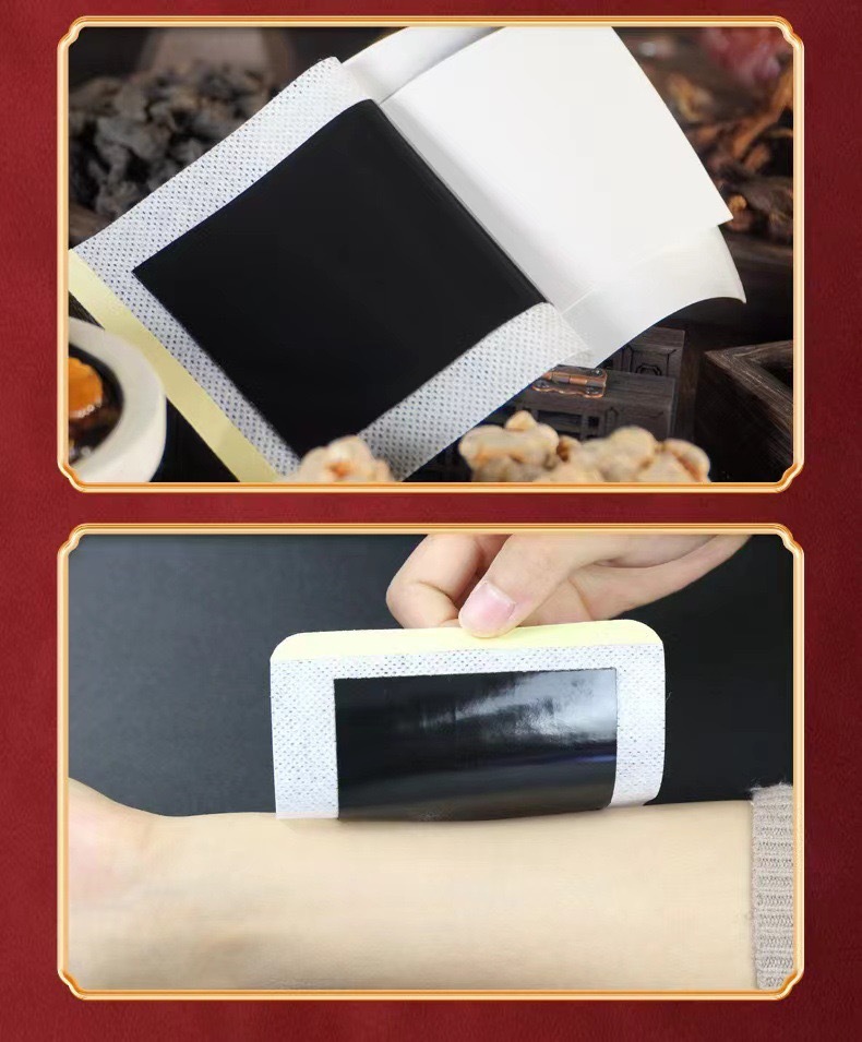 Self-Heating Ginger Moxibustion Patch for Neck Shoulder Waist and Legs 10 Patches Per Bag preparation
