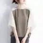 圆领夏季撞色百褶上衣