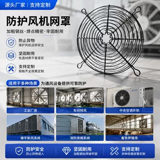 外转子风机网罩圆形金属防护网工业设备防尘罩防腐透气支持定做