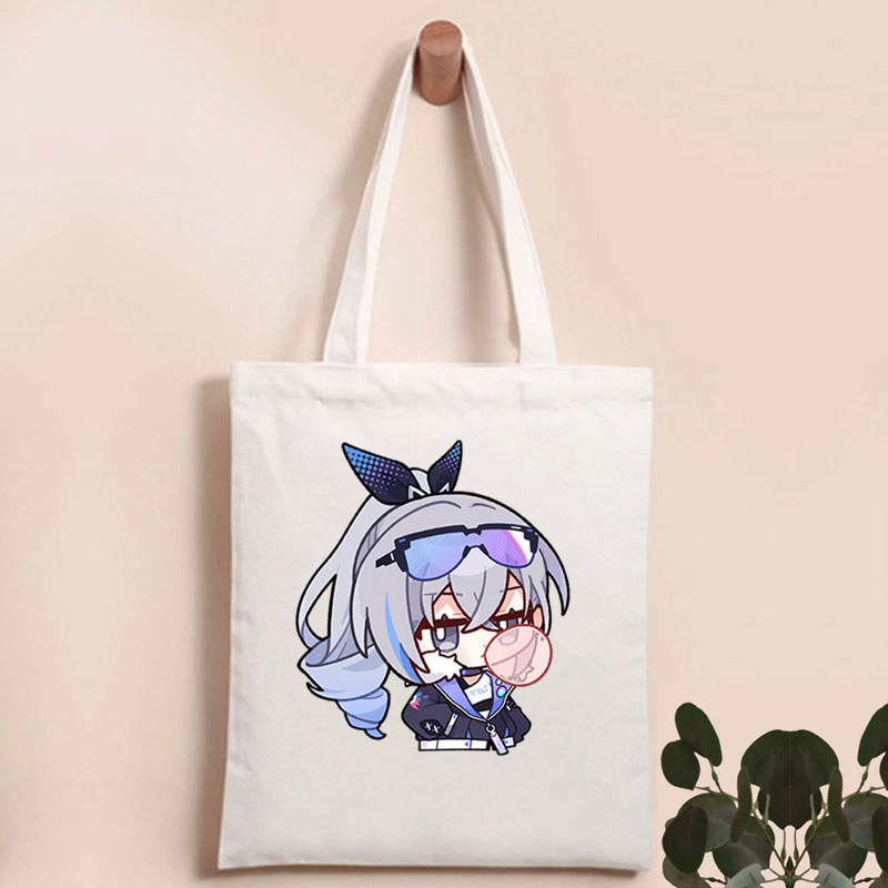 Crash: Star Dome Rail Honkai: Star Railins impresa bolsa de lona bolsa plegable bolsa de compras de mano