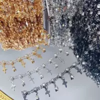 DIY ювелирная цепочка Чистая медь с высоким цветом Крест Цепь с высоким цветом с высоким цветом Лолита ювелирные изделия ручной работы Аксессуары для одежды