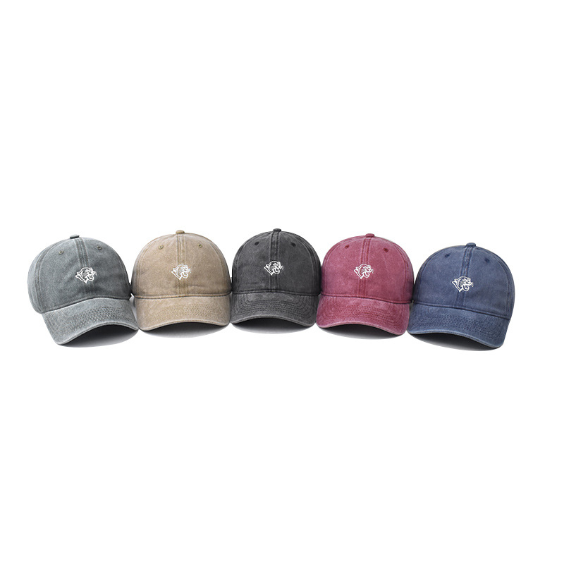 Algodón transfronterizo lavado con agua para hacer viejos sombreros de béisbol de caza para hombres y mujeres personalidad al aire libre sombreros de boca de pato de dibujos animados