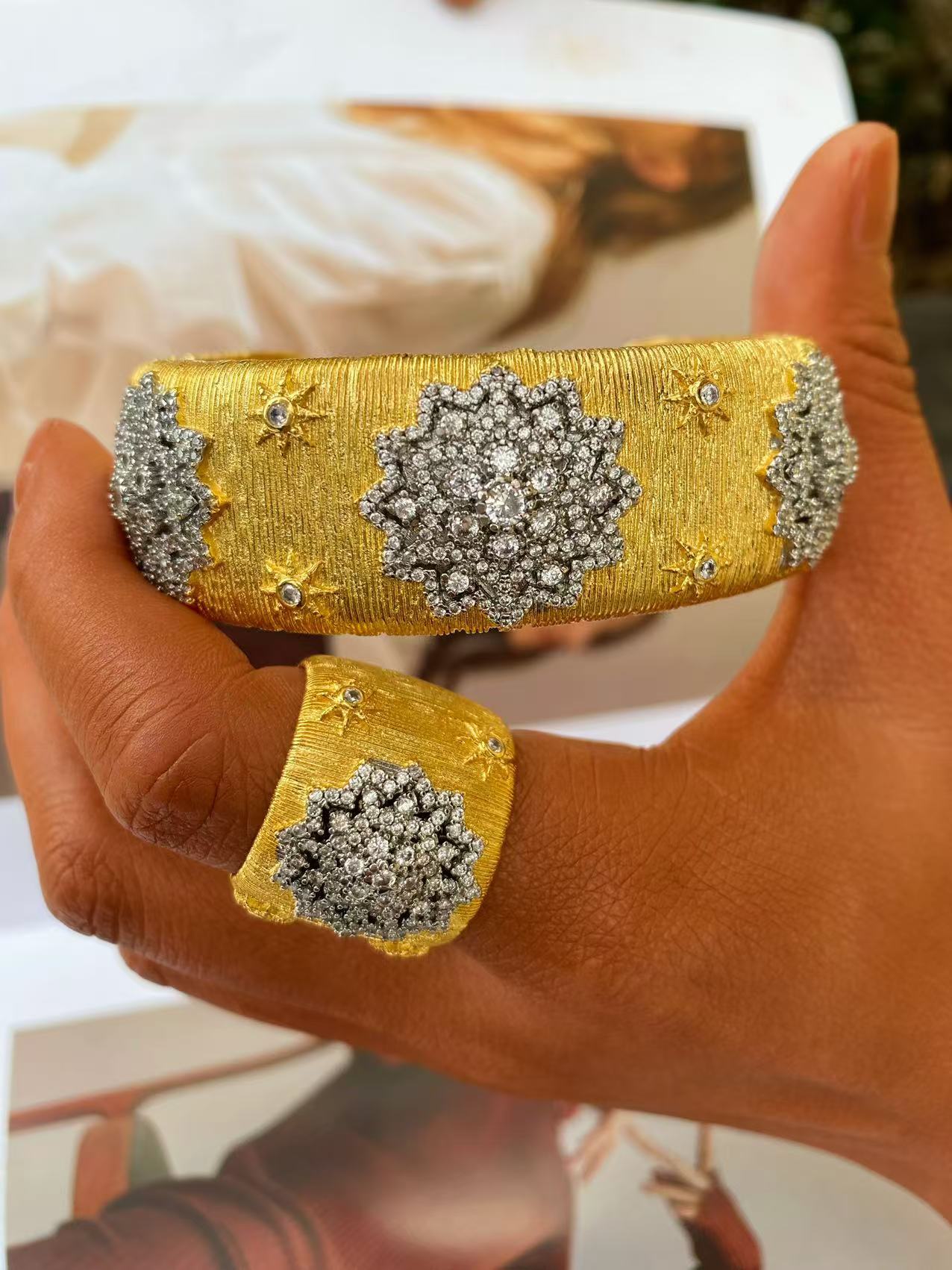 12g Weight Rings, Bangle Classification 1 Piece Quantity Holiday, Daily Occasion Copper Material Geometric Pattern All Seasons Season Women's Gender Plating Design Glam, Classic Style Style Wholesale Jewelry Glam Classic Style Geometric Copper Plating Rings Bangle 10