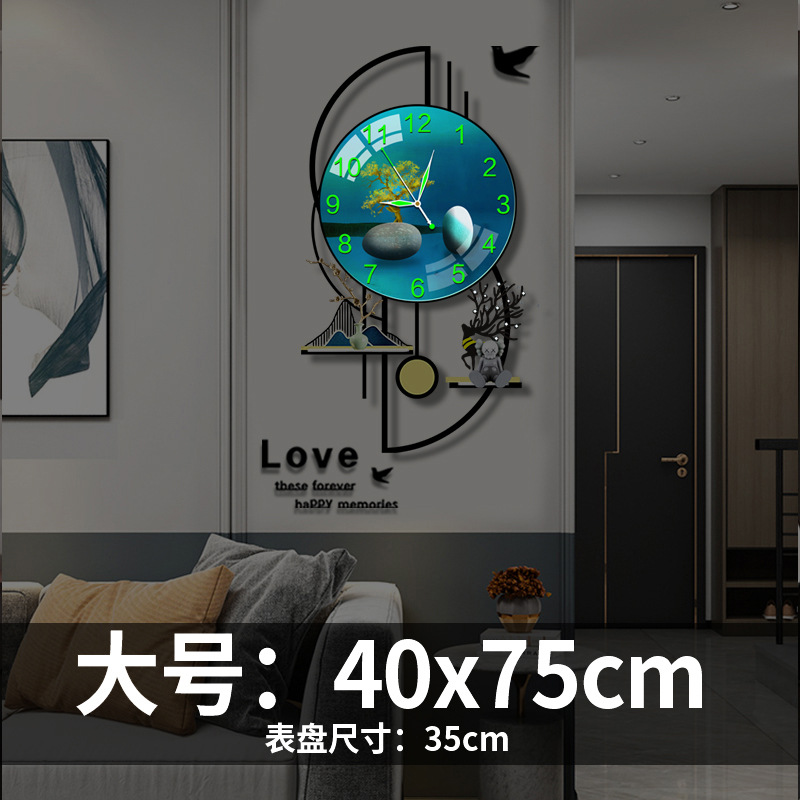 Reloj de arte, reloj, reloj de pared, sala de estar, hogar, moda, decoración de lujo ligero nórdico creativo, reloj simple, reloj de cuarzo en la pared
