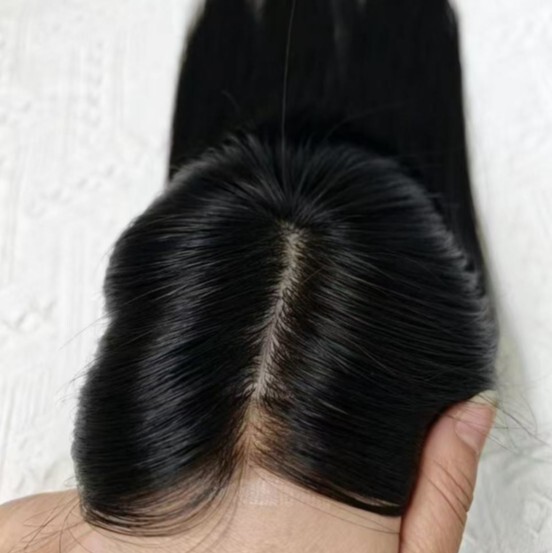 Women's Long Hair Wig with Seamless Hairpiece on Top, Front Lace U-Shaped Realistic Skin-Like Invisible Hair Patch Women's Long Hair Wig with Seamless Hairpiece on Top, Front Lace U-Shaped Realistic Skin-Like Invisible Hair Patch
