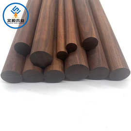厂家批发实木北美黑胡桃圆木棍木棒家具装饰木杆圆柱长短杆圆棒