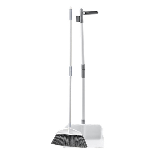 Stainless steel broom set, plastic soft bristle broom and dustpan set, household lazy bristle broom, comb dustpan