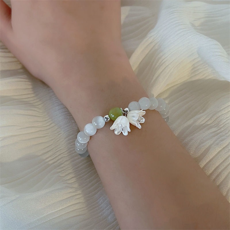 Alloy Material Cute Simple Style Flower Alloy Beaded Women's Bracelets