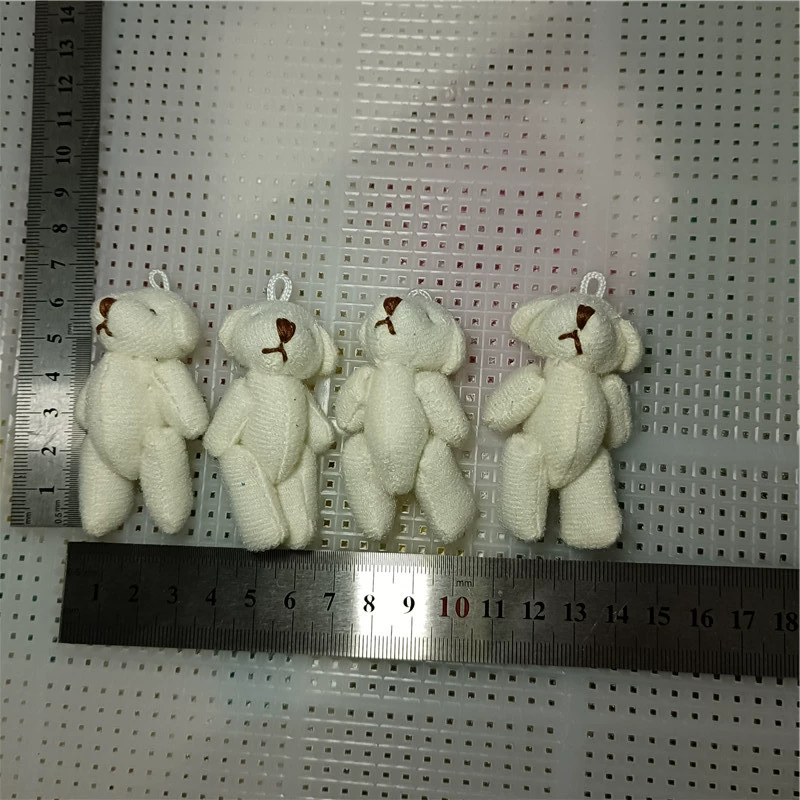 Plush Bag Charm, Handmade 8 cm Bear/Rabbit Accessory, Soft Plush Keychain, Random Color