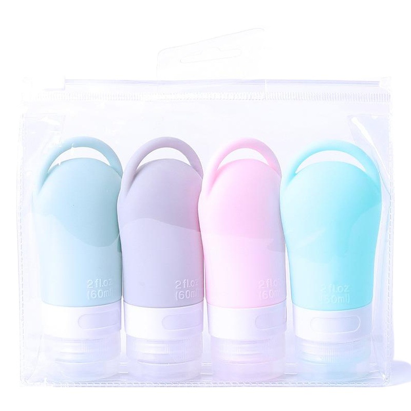 Agujero colgante desinfectante de manos de silicona sub-botella cosméticos viaje sub-botella traje desinfectante botella de almacenamiento portátil