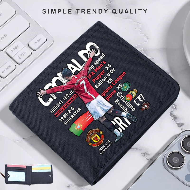 Messi Surrounding C Rombappe College Students Wallet Card Bag One Men's Short Large Capacity Junior High School High School Students Tide Messi Surrounding C Rombappe College Students Wallet Card Bag One Men's Short Large Capacity Junior High School High School Students Tide