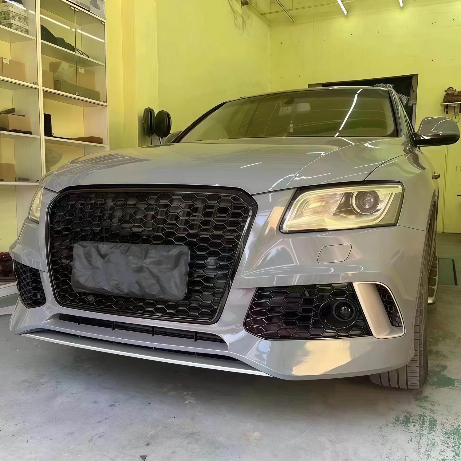 13-17 models, suitable for Audi Q5 front bumper modification, RSQ5 front bumper, front face, and large front grille