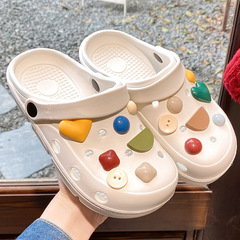 Hole Shoes Summer Outerwear Thick Sole Beach Shoes Dopamine Couple Nurse Anti-Slip Korean Version Fashion Slippers Summer Men