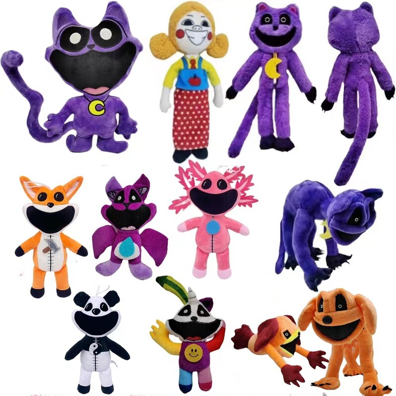 Cross-Border New Product Smiling Critters Horror Purple Cat Monster Smiling Animal Big Mouth Purple Cat Plush Toy Cross-Border New Product Smiling Critters Horror Purple Cat Monster Smiling Animal Big Mouth Purple Cat Plush Toy