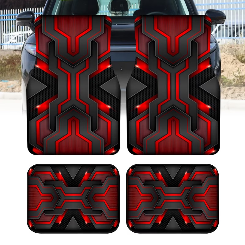 Cross-Border Temu New Hot-Selling American-Style Car Floor Mats, Dirt-Resistant, Wear-Resistant, Easy to Care For, Four-Piece Set, Label Included, Dropshipping Wholesale
