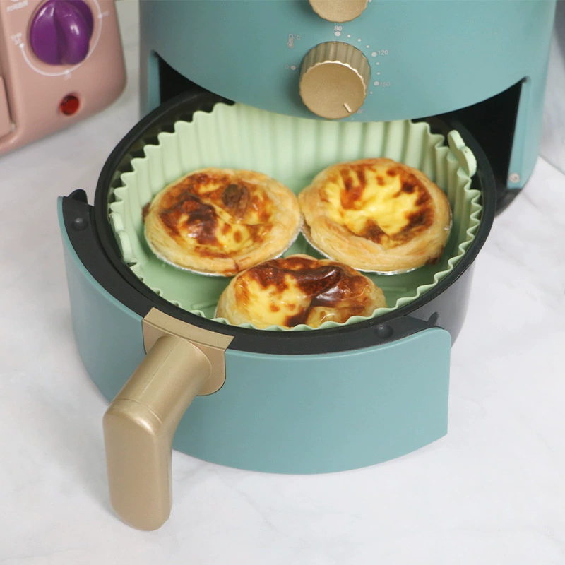 New air fried cooker silicone baking plate resistant high -temperature oven, microwave oven, double -ear disc, large cake pot pad