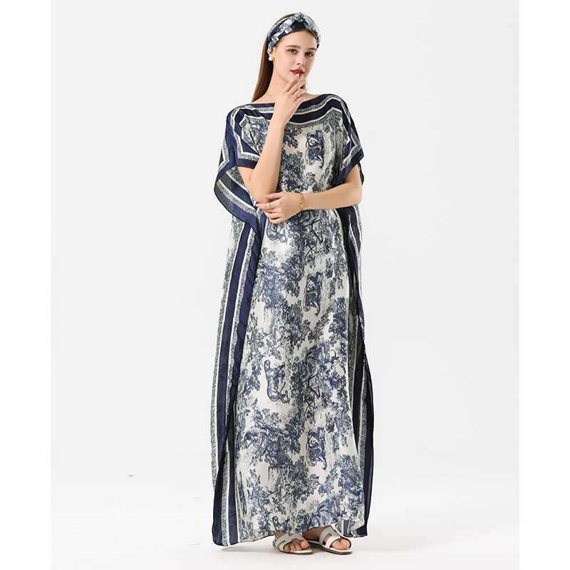 2025 primavera y verano nuevo Amazon venta rápida ropa malaya camisa de arena imitación seda brocado ropa de protección solar de vacaciones de playa