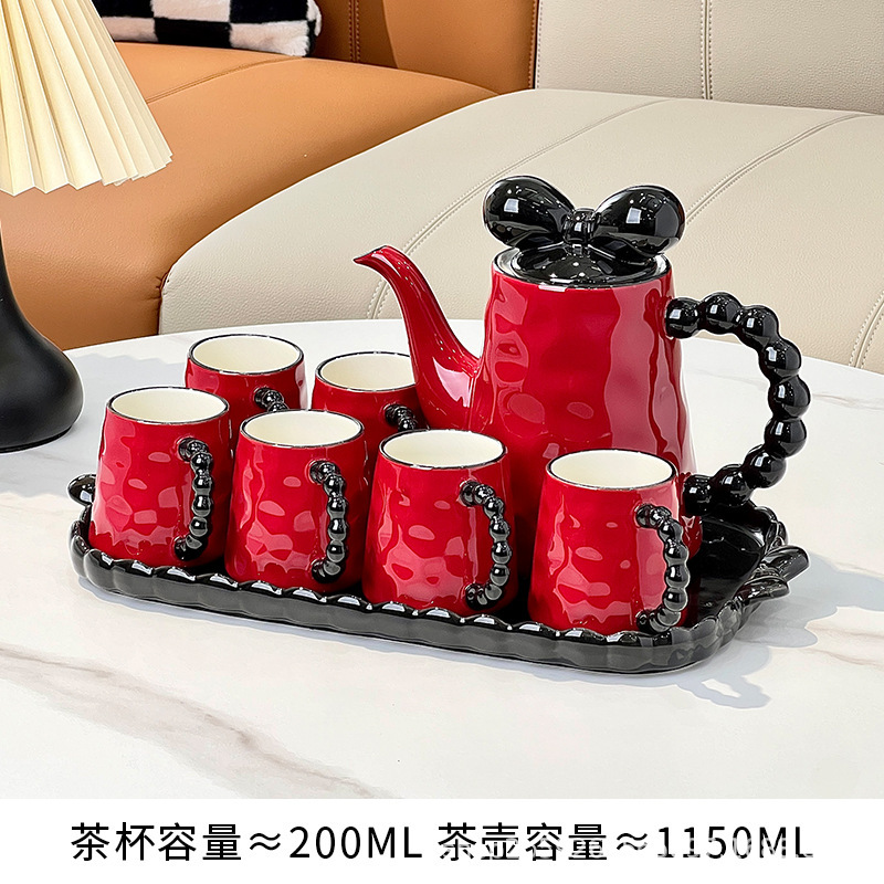 客厅茶几高档陶瓷杯架茶具喝水杯子家用待客水具套装乔迁新居送人|undefined