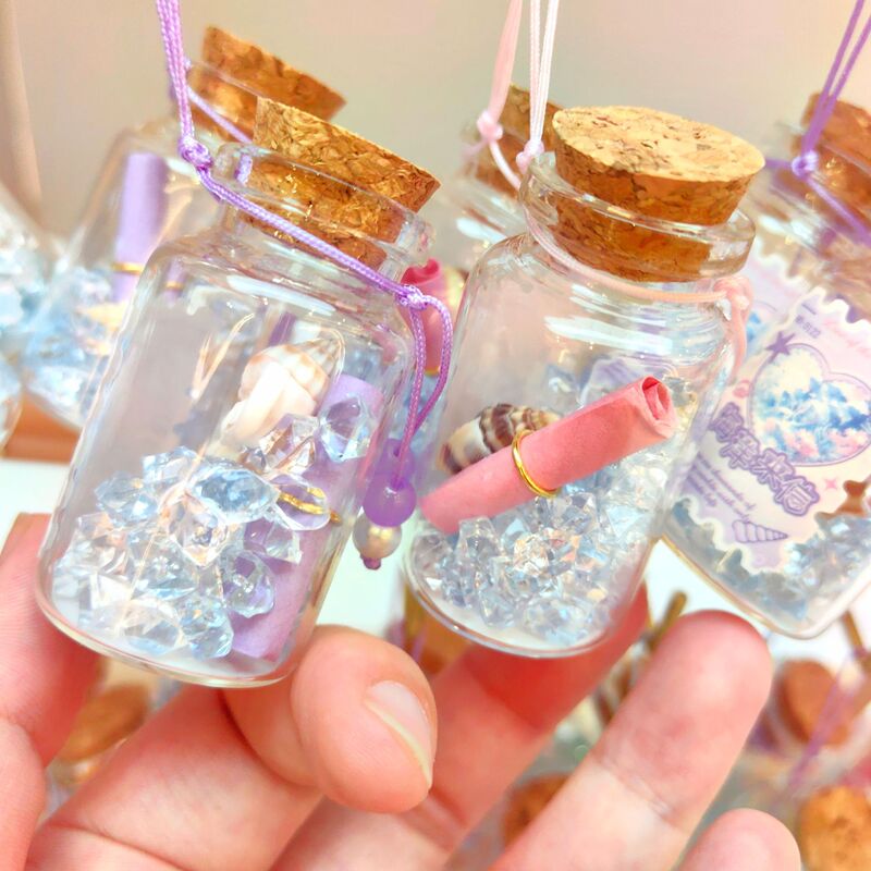 新款海洋来信许愿瓶挂件高颜值漂流瓶软木塞玻璃瓶挂件礼物批发|undefined