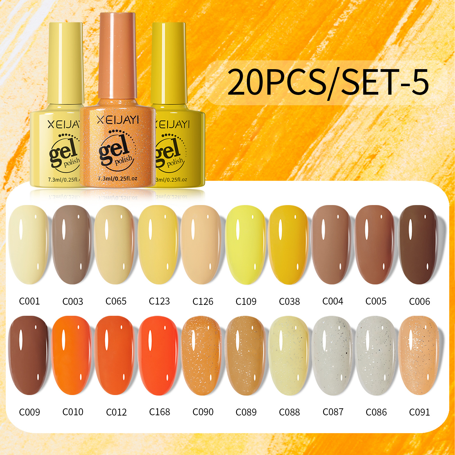 20 colors suit 7.3 Summer popular 20 Colors Nail Polish glue 2024 New phototherapy glue popular white manicure