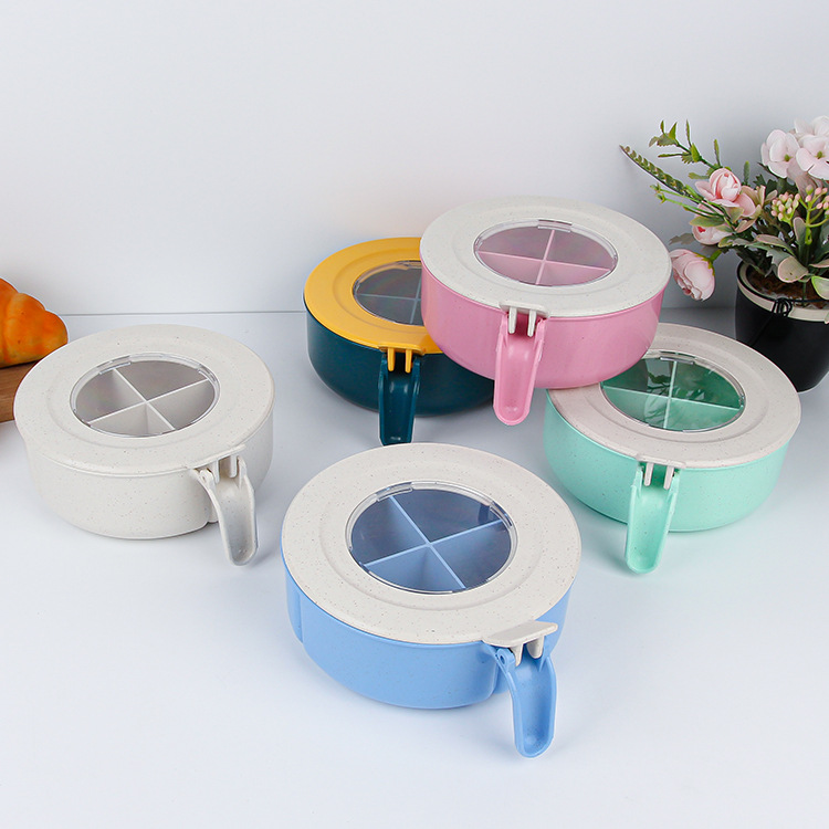 Scatola per condimento in paglia di grano Scatola per condimento per cucina domestica Scatola per condimento Zucchero Msg Sale Scatola per la conservazione dello zucchero_voghion.com