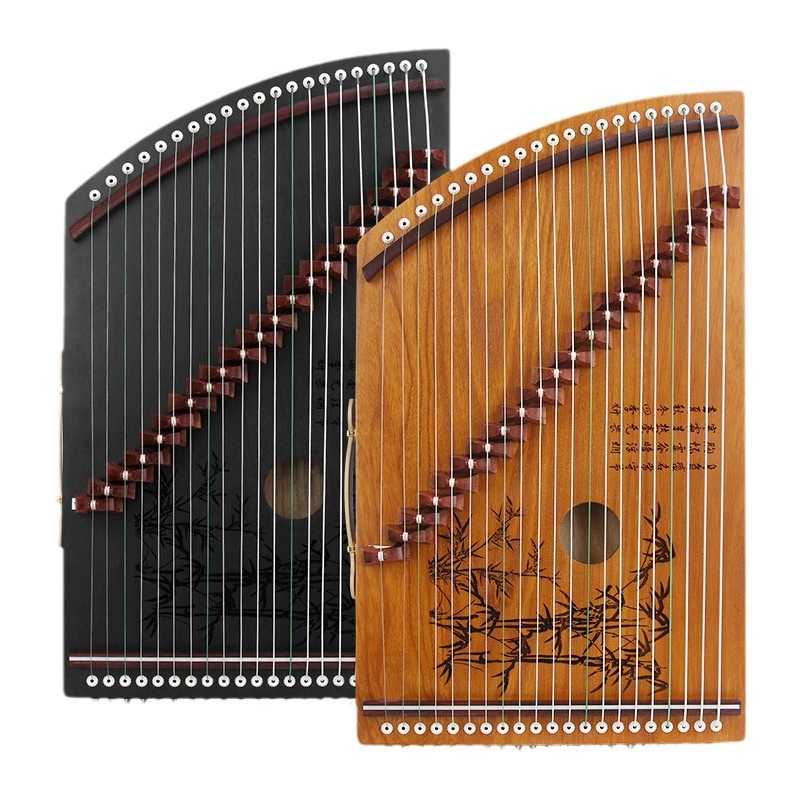Guzheng fingertips 21 stringed piano code version Portable beginner professional fingers playing mini little zither instruments