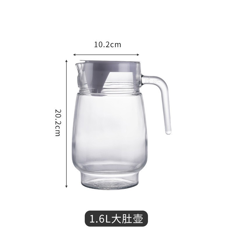 Pot de boca de pato burbujeante fría barra de cerveza de vidrio transparente frutas de té contenedor de cerveza fría agua fría comercial gran olla de cerveza