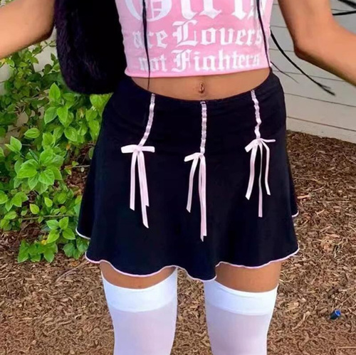 Eurasian 2025 Summer Women's Versatile High-Waisted Short Skirt Fashion Sexy Skirt