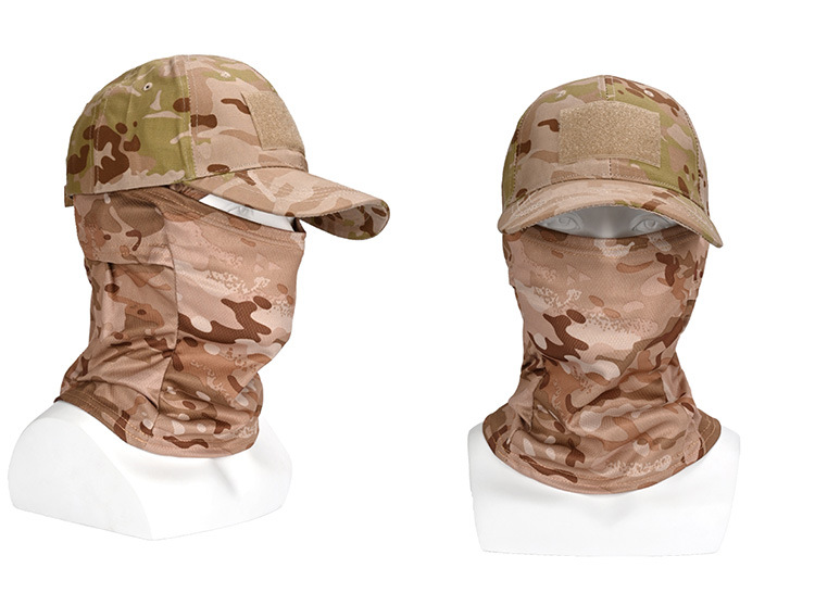 Traje de máscara de gorra de béisbol de camuflaje caliente transfronterizo acampar al aire libre senderismo escalada pesca gorra deportiva de protección solar