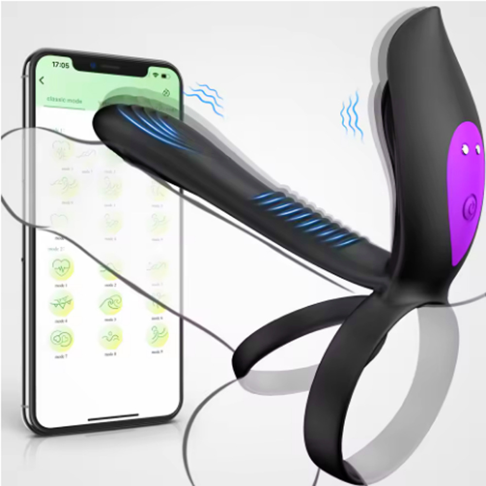 APP Smart Wireless Adult Male Wearable Dual Ring For Men And Women, Fun Vibrating Sex Toy_voghion.com