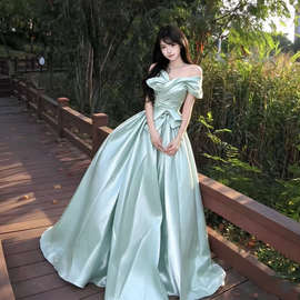 设计感高级晚礼服女18岁升学宴生日成人礼公主裙主持艺考独唱演出