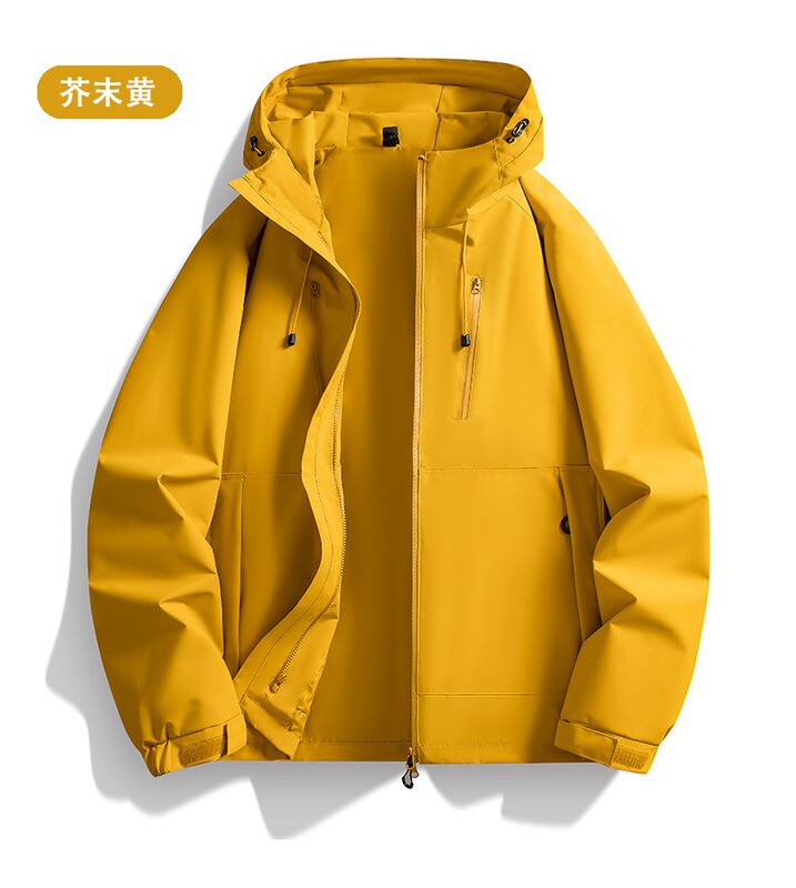 户外三防冲锋衣三合一多巴胺色系防风防水抓绒内胆可单穿连帽外套|undefined