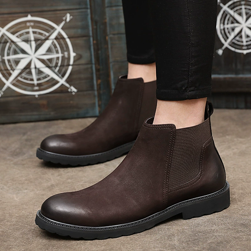 S1-074 2022 Зимние новые мужские Ботинки Martin из натуральной кожи, повседневные мужские ботинки с верхним слоем из воловьей кожи