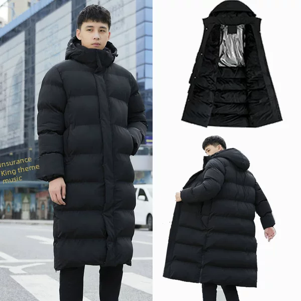 Winter Large Size Long Knee-length Cotton Coat Art Examination Sports Institute Coat Football Player Training Clothes Children's Long Coat Coat