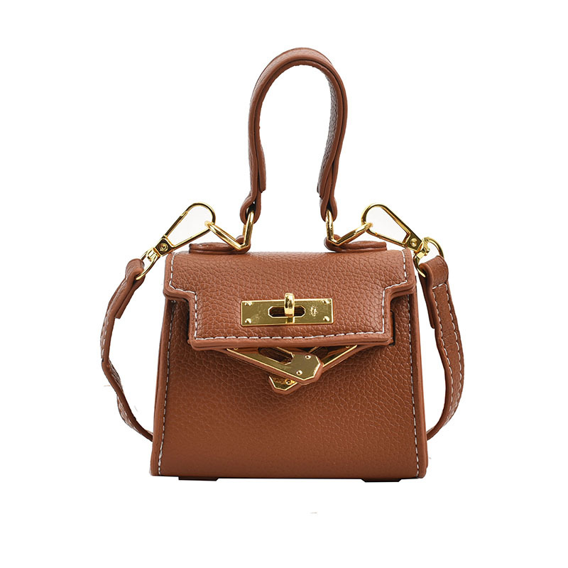 Mini bolso Kelly transfronterizo para niños, bolso de hombro tipo bandolera de un solo hombro con lápiz labial familiar de moda versión coreana de otoño 2023 para mujer