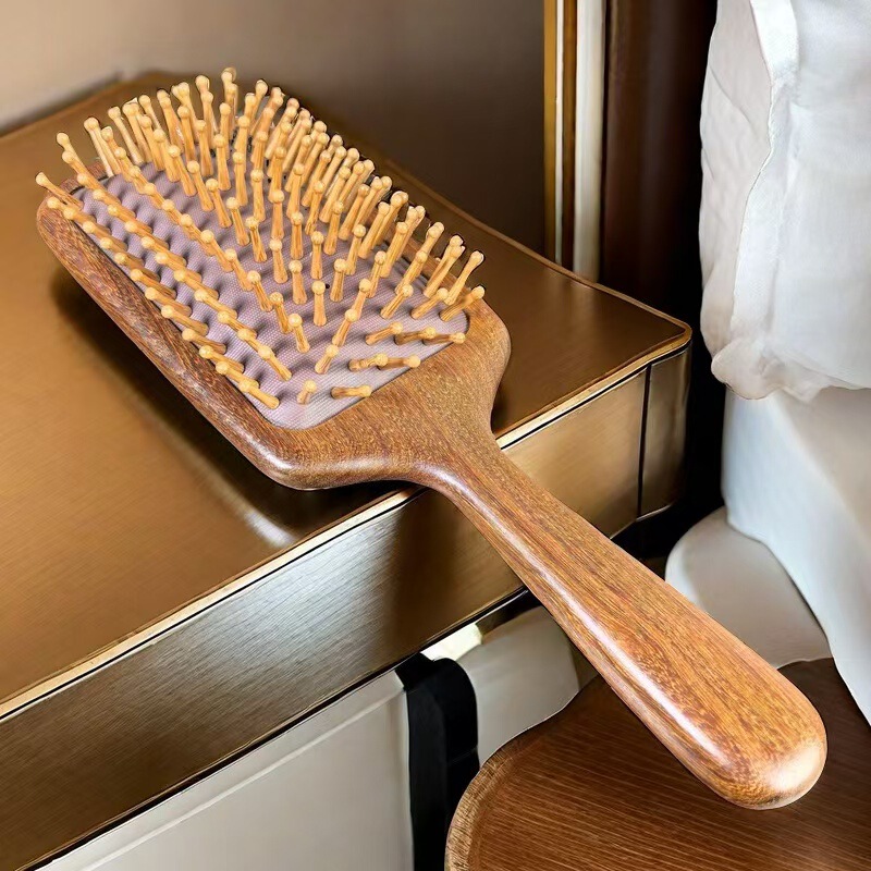 金檀木エアクッションコーム 家庭用大型エアバッグコーム 頭皮経絡マッサージ カールヘアふんわりコーム 刻印入りコーム 卸売|undefined