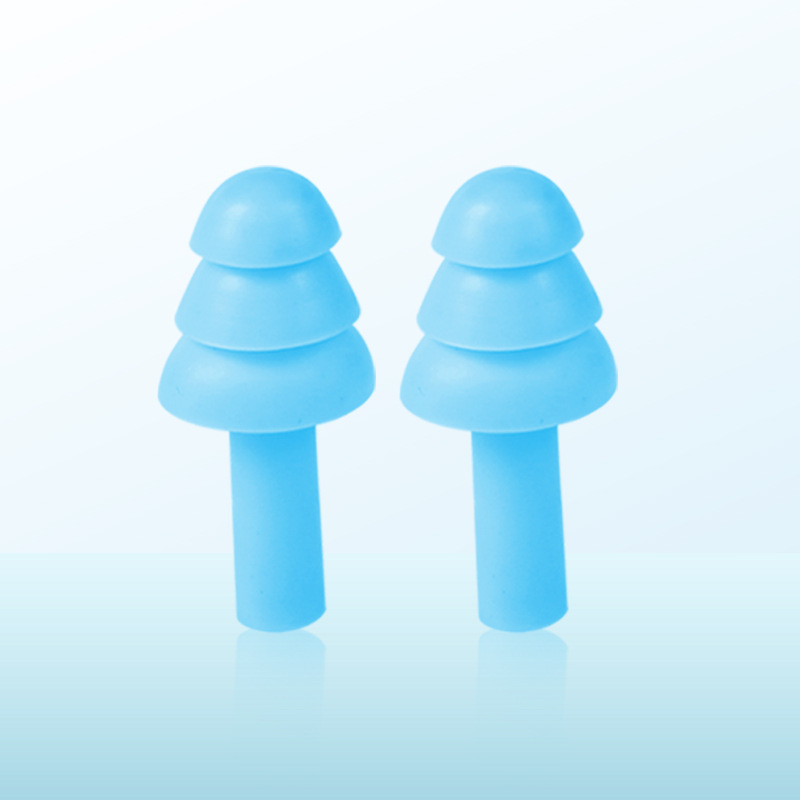 A pair of blue earplugs (packed in bags)