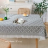 T-shaped grid-light gray [upgraded non-bleached raw cotton]
