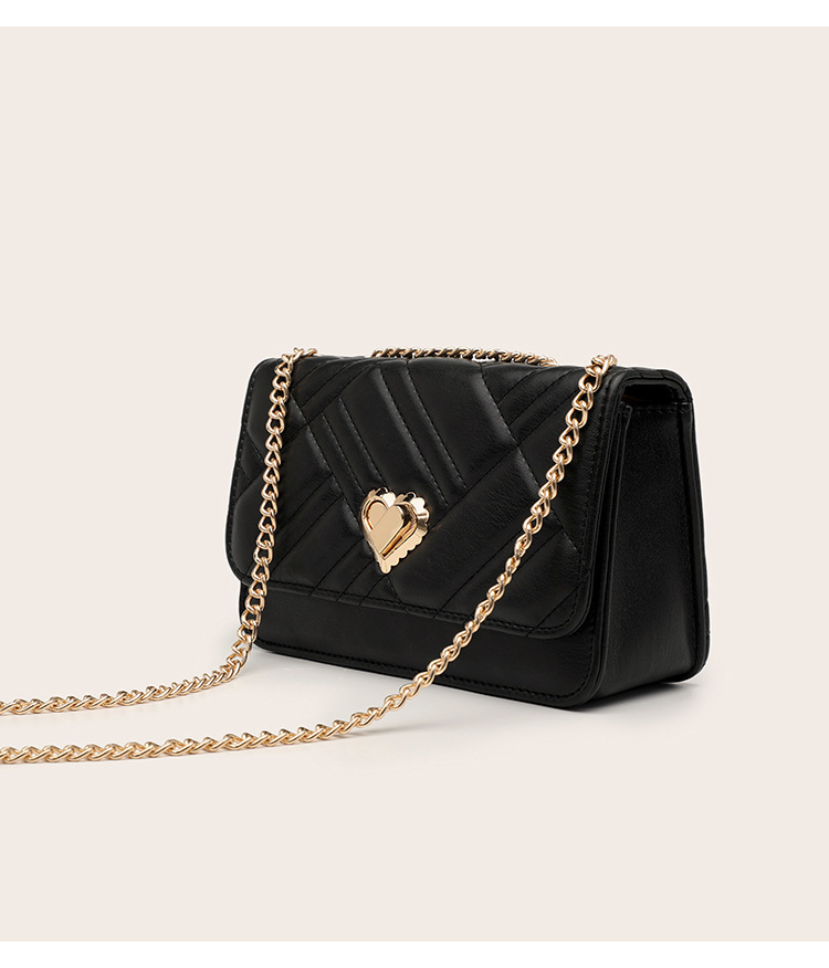 Borsa a tracolla donna versatile con ricamo e catena alla moda_voghion.com