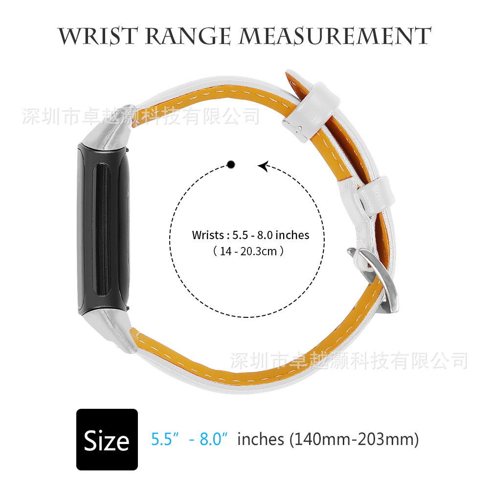 Adecuado para charge6 reloj nueva pequeña cintura en forma de T primera capa de piel de vaca charge5 correa de reloj de cuero genuino en stock