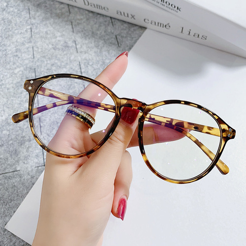 No-makeup artifact anti-blue light glasses frame for female students,  Xiaohongshu slimming and elegant frames for big faces