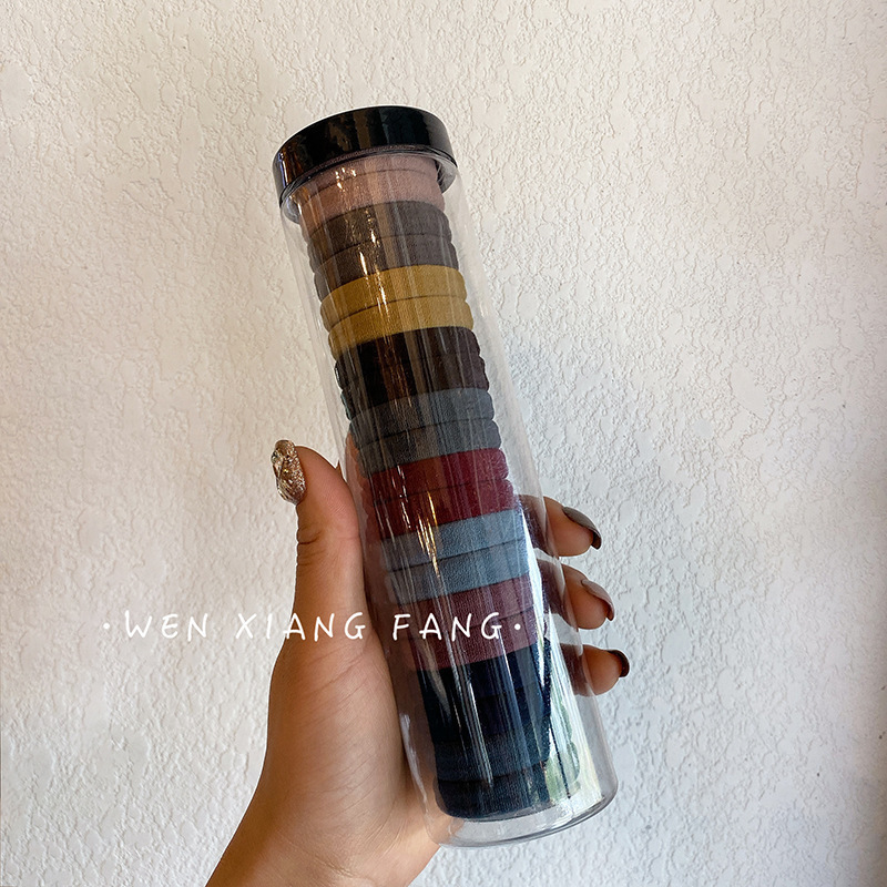 Banda de goma de cabello femenina temperamento simple cabello de cola de caballo anillo de cabello 2022 nuevo tipo de cubierta de cuero de cabello de alta elasticidad