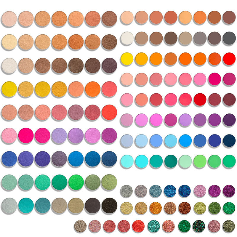 跨境眼影DIY哑光钻石珠光金葱加工定制贴牌化妆品实力工厂OEM