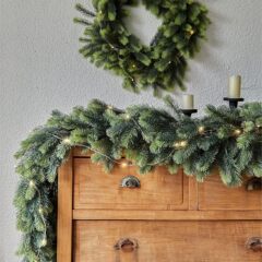 アマゾンの爆発クリスマス藤条1.8メートルPE雪松針藤条国境を越えた家庭階段にクリスマス藤条を飾る