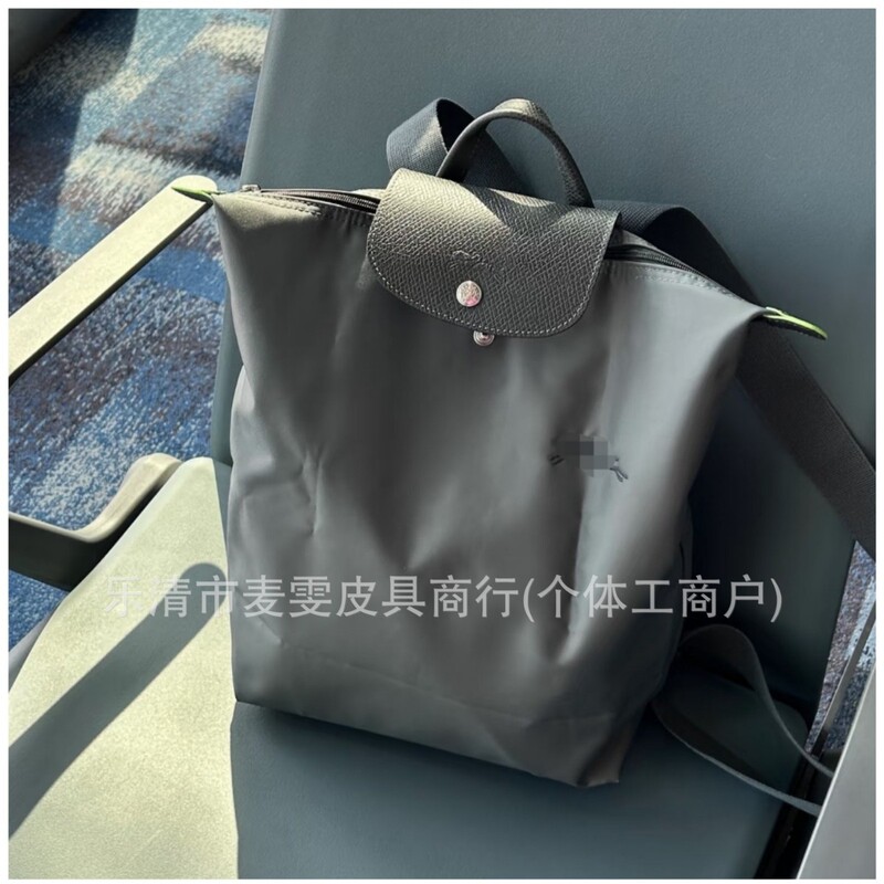 French Longchamp Backpack Large Nylon Foldable Waterproof Backpack Large Capacity Dumpling Bag Unisex Commuter Bag