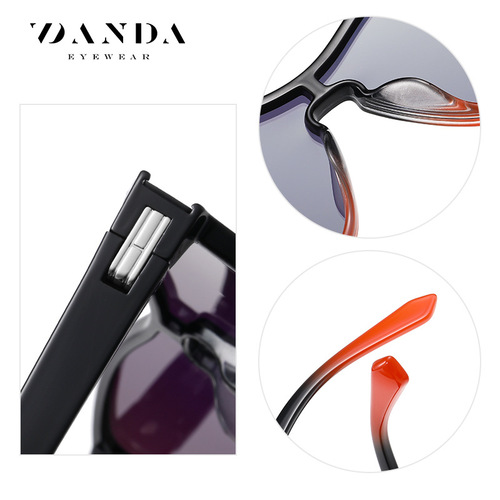 New polarized sunglasses TR7544 fashionable and colorful ultra-light one-piece lens sunglasses sun protection UV sunglasses