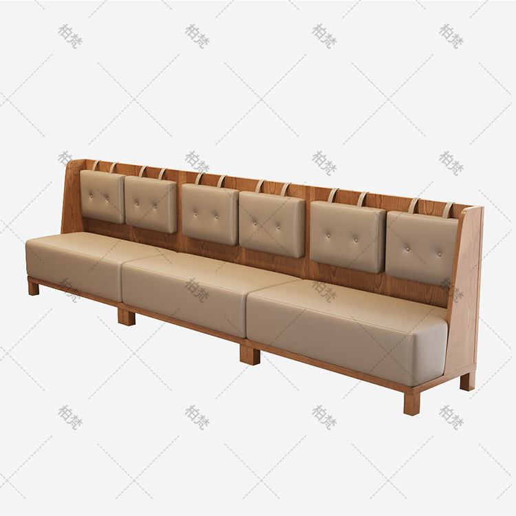 Sofá de cartón de almacenamiento mesa de comedor comercial paquete blando contra la pared restaurante de cadena de restaurantes de restaurantes combinación de mesas y sillas de madera maciza
