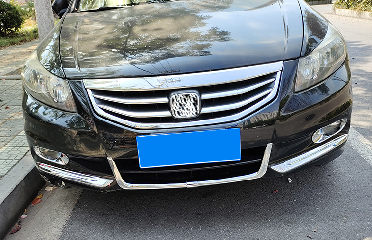 Modified Grille Fog Light Trim Front Bumper Strip Eyebrow Cover for 8th Gen Accord 2011-12