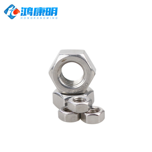 Hongkangming Hardware 304 national standard hexagonal nut screw nut locking nut M3-M20 stainless steel hexagonal nut