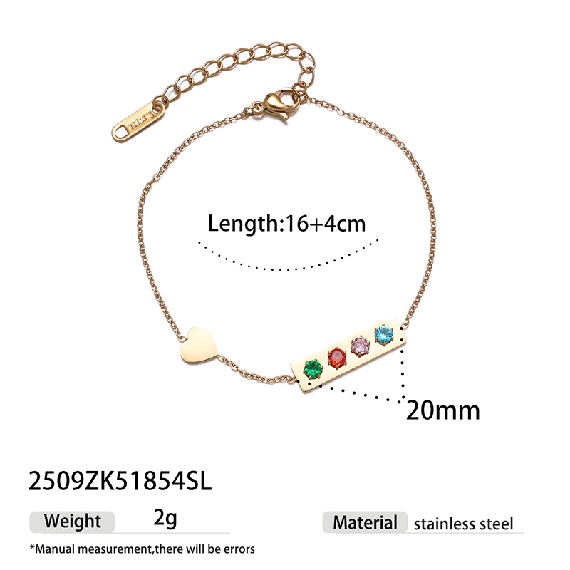 Tina Europa y los Estados Unidos de moda en el viento de diamantes de color amor pulsera de color no desvanecer pulsera de color joyería de lujo ligera sensación de alta calidad